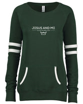 THE JAM WOMEN'S "BY HIS STRIPES" EMBROIDERED CREWNECK SWEATSHIRT