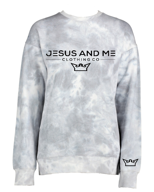 THE JAM GRAY TYE-DYE CREWNECK