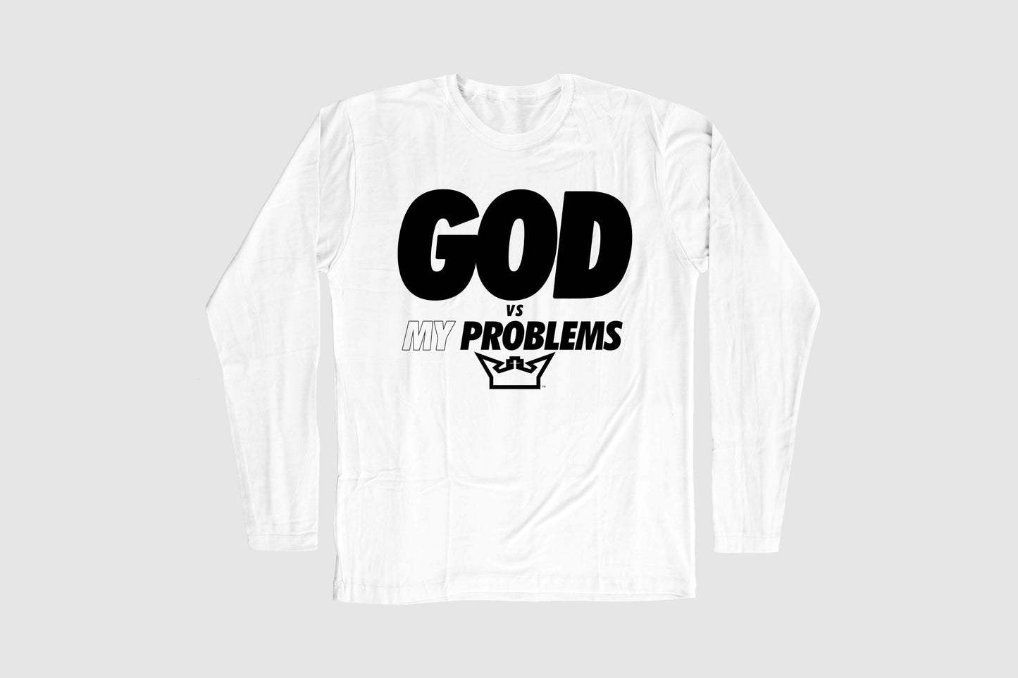 GOD VS MY PROBLEM LONG SLEEVE TEE