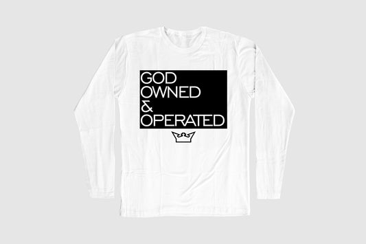 GOD OWNED & OPERATED LONG SLEEVE TEE