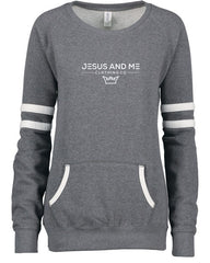 THE JAM WOMEN'S "BY HIS STRIPES" EMBROIDERED CREWNECK SWEATSHIRT