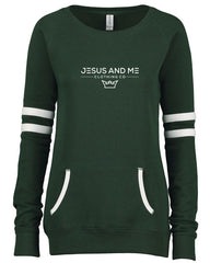 THE JAM WOMEN'S "BY HIS STRIPES" EMBROIDERED CREWNECK SWEATSHIRT